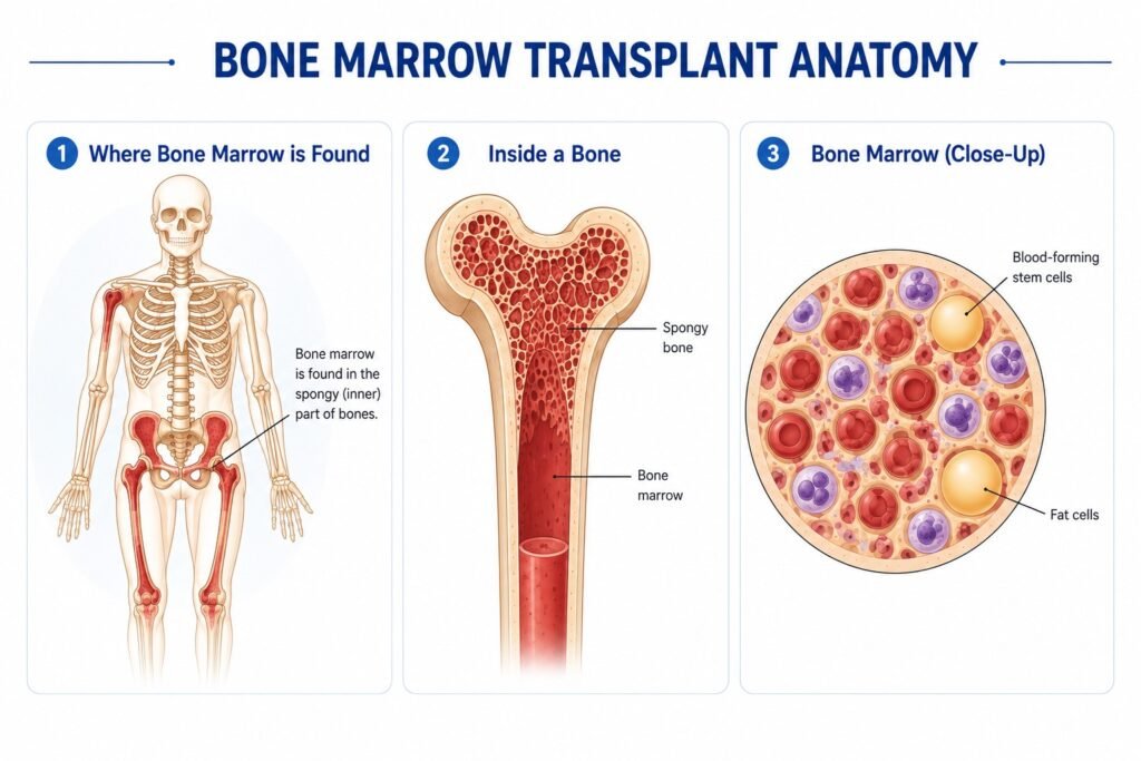 Bone marrow transplant anatomy
