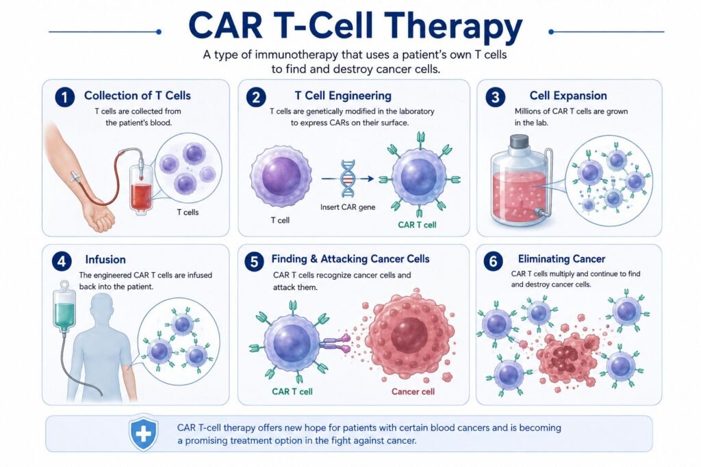 illustration showing car-t cell procedure