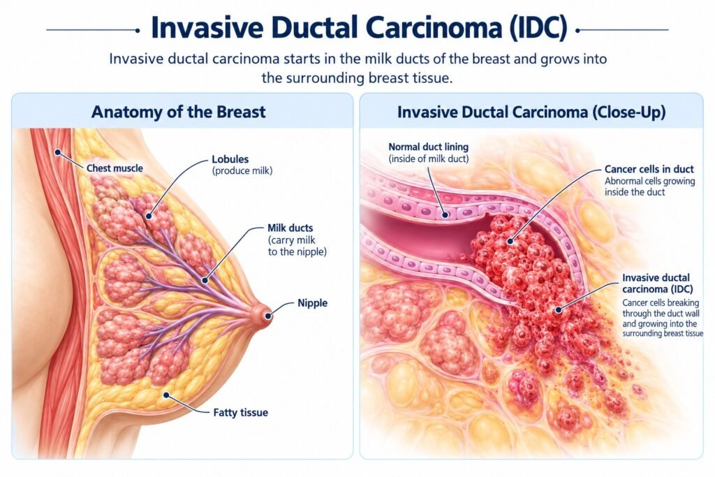 Invasive ductal carcinoma anatomy 